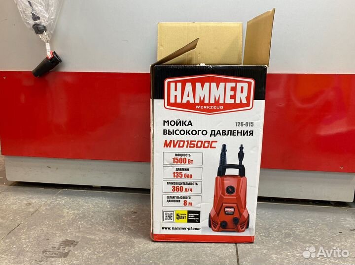 Исп6к1 Мойка высокого давления hammer MVD1500C