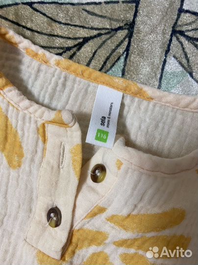 Муслиновый костюм sela для мальчика и футболка