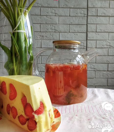 Чайник заварочный стеклянный новый