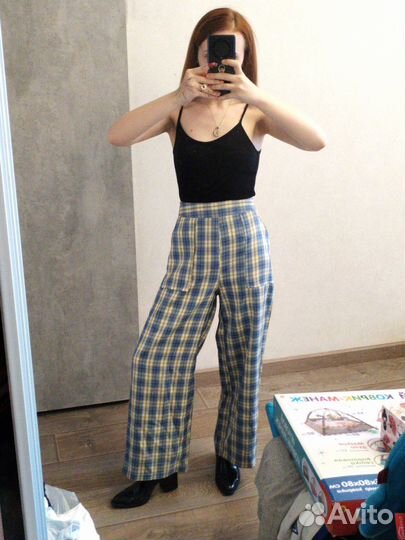 Брюки клетчатые