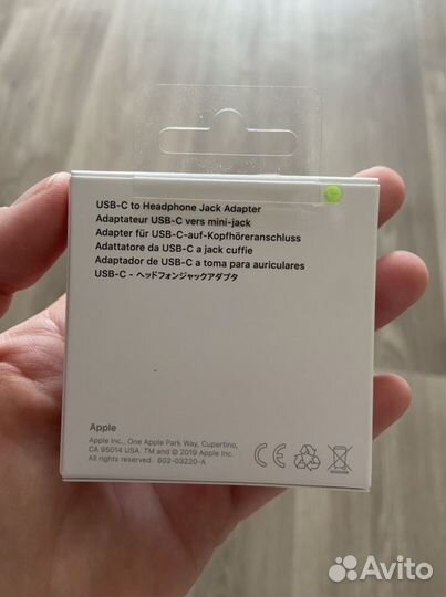 Переходник USB-C headphone Jack adapter