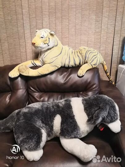 Мягкая игрушка тигр большой и собака