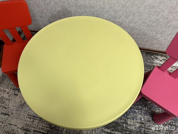 Детский стол и стул IKEA маммут