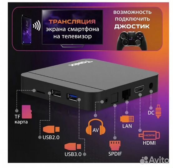 Смарт тв Приставка tanix W2 2-4/16-32-64гб android