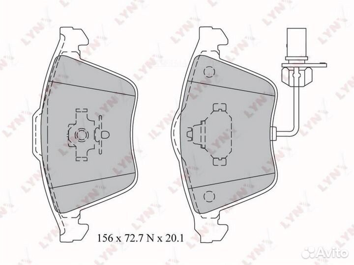 Lynxauto BD-1217 Колодки тормозные дисковые перед