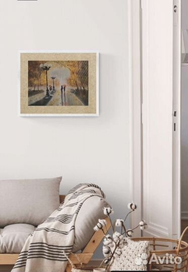 Картина маслом на холсте осень