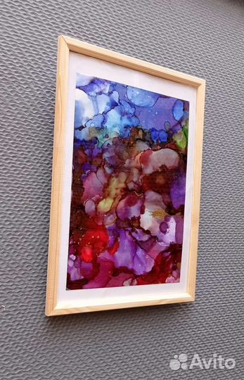 Интерьерная картина спиртовыми чернилами