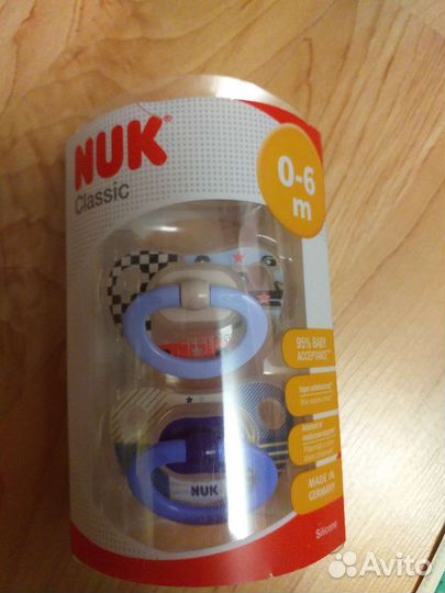 Пустышки nuk 0-6м
