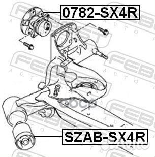 Ступица задняя 0782SX4R Febest