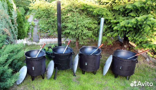 Казан Чугунный 22л Печка с Трубой Шумовка Казан