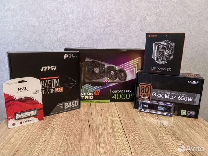 Игровой компьютер (RTX 4060 Ti + Ryzen 5 5600)