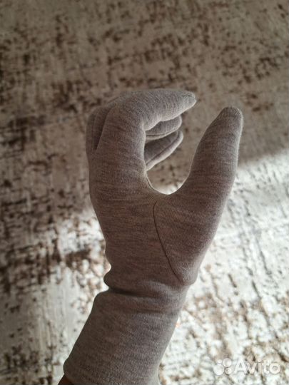 Перчатки трикотажные женские на кролике