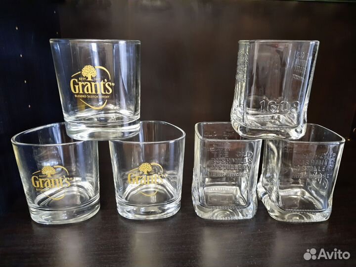 Cтаканы* Grants*и Bushmills под виски