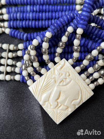 Бусы винтаж кость США