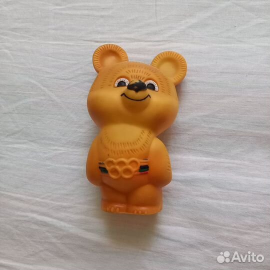 Мишка Олимпийский резиновая игрушка СССР
