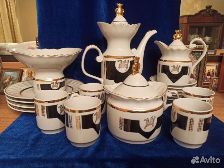 Сервиз кофейный Золотой Пегас (г. Сумы) СССР