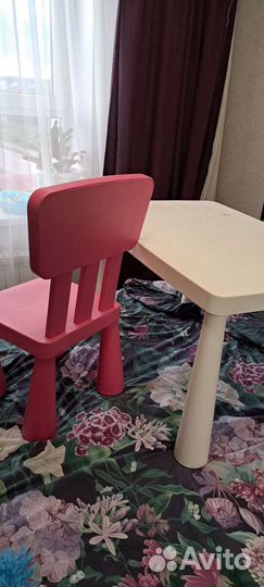Детский стол и стул IKEA маммут