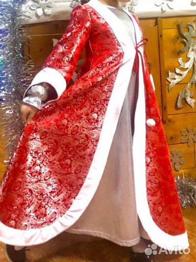 Шикарный Новогодний костюм снегурочки