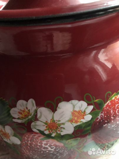 Чайник эмалированный новый 3л