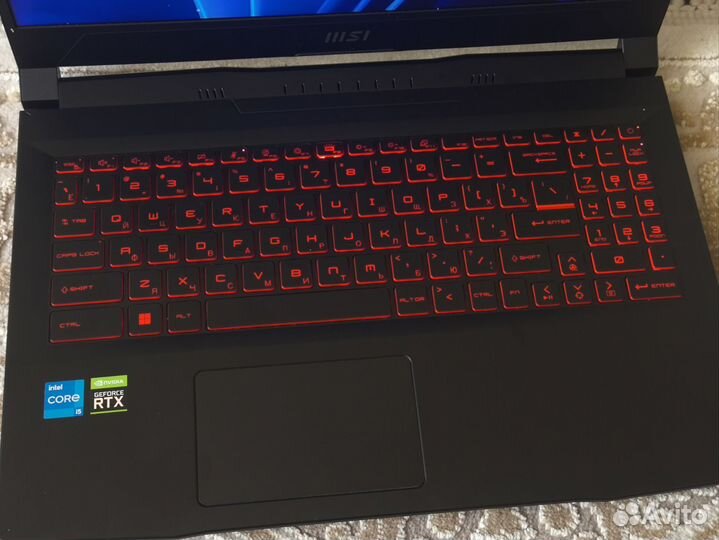 Ноутбук MSI katana GF66 GTX 3060+I5