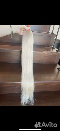 Волосы для наращивания 70 см блонд