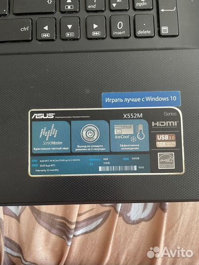 Ноутбук игровой Asus рабочий