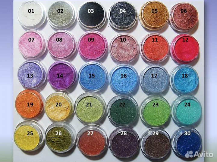 Перламутровая втирка Shell пигменты для ногтей