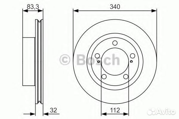 Тормозной диск 0986479R29 bosch