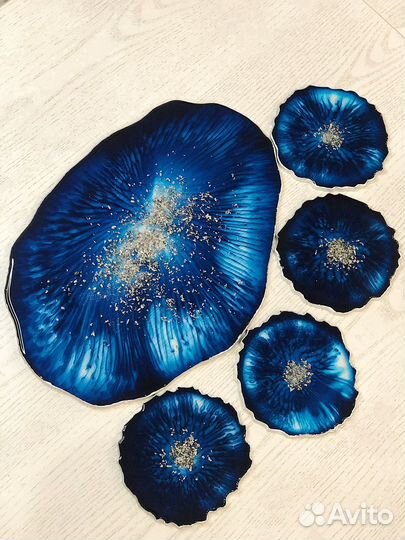 Сервировочный набор из эпоксидной смолы