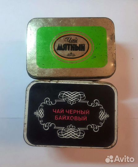 Банка жестяная чай СССР