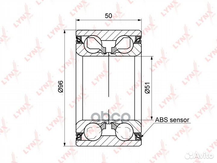 WB-1207 Подшипник ступицы lynxauto 95534190100