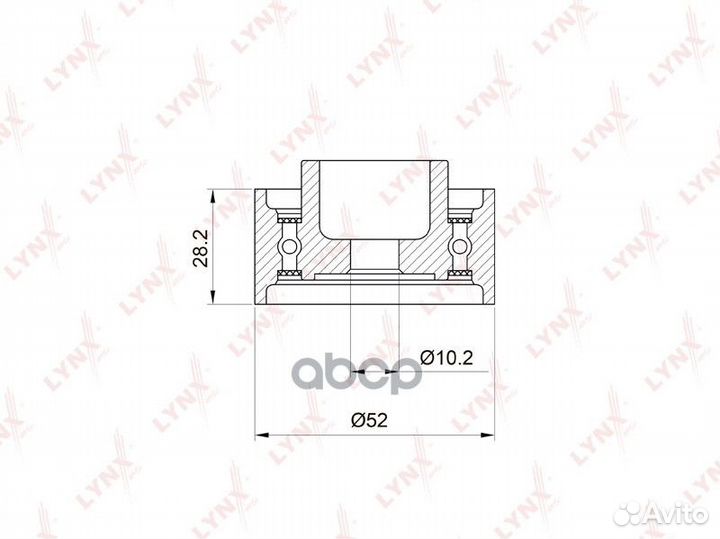 Ролик обводной ремня грм PB3021 lynxauto