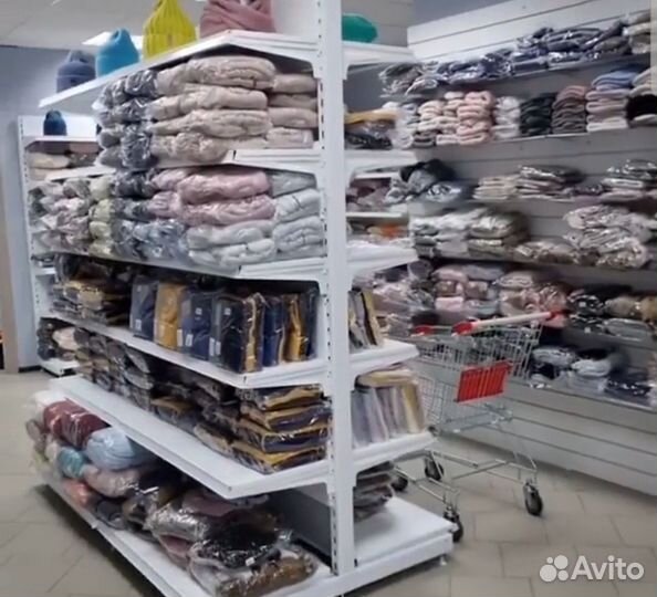 Торговый пристенный стеллаж для магазина