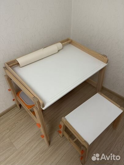 Растущий стол и стул икея