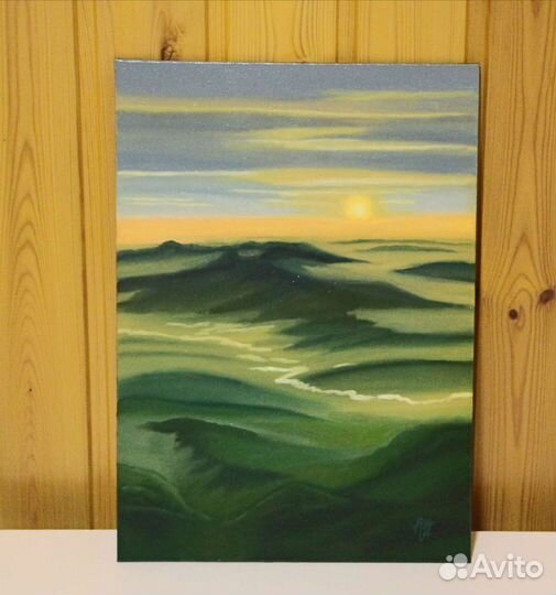 Картина маслом/Горный пейзаж