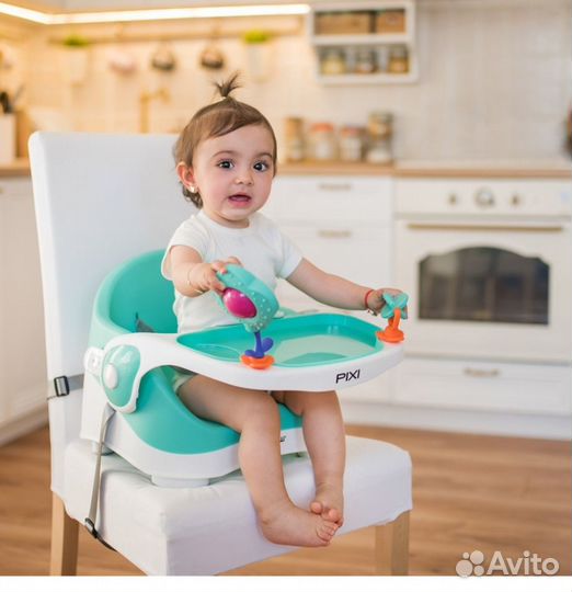 Стульчик для кормления Lorelli Pixi зелено-белый