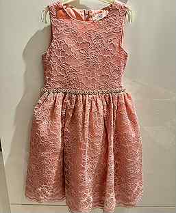 Продам розовое платье на девочку 5 лет 110-122 см