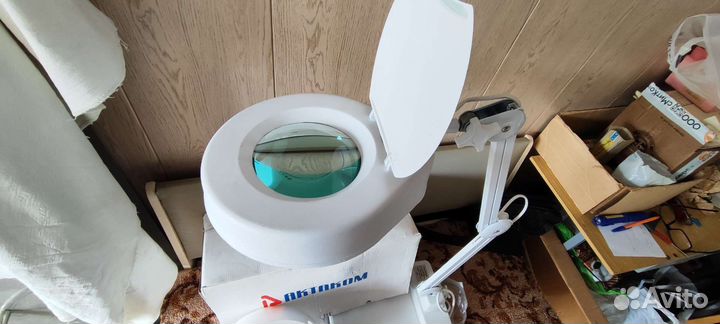 Лампа лупа атр-5082настольная бестеневая кольцевая