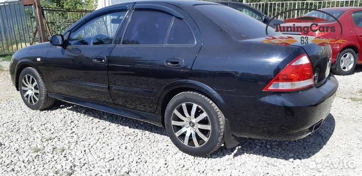 Накладки на пороги внешние на Ниссан Альмера Класс