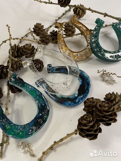 Новогодние игрушки из эпоксидной смолы