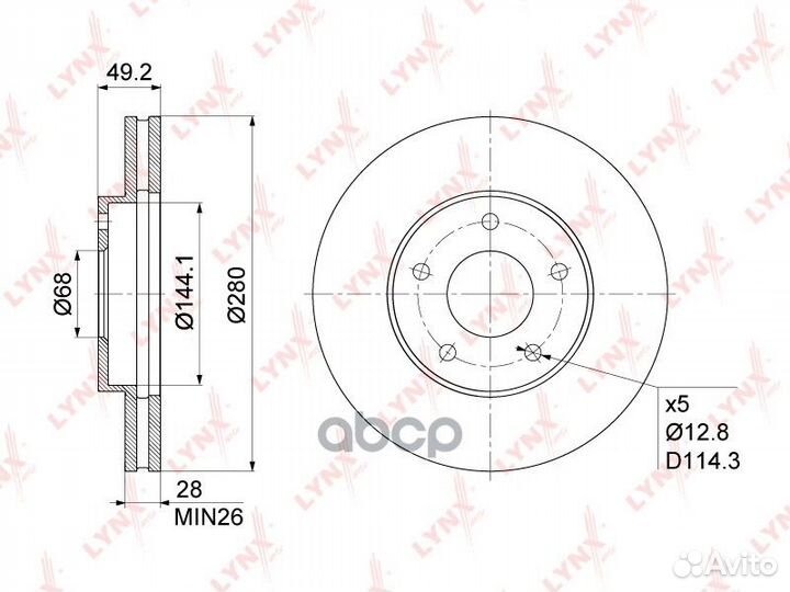 Диск тормозной nissan X-trail (T30) /maxima QX