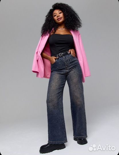 Джинсы с высокой посадкой трубы