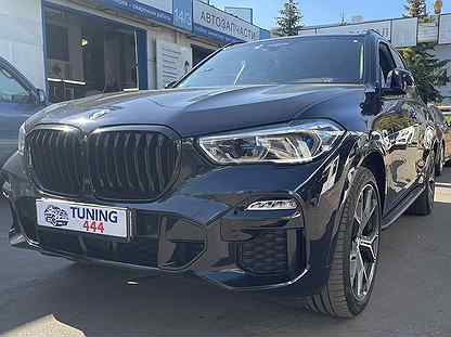 Подножки пороги черные на BMW X5 G05