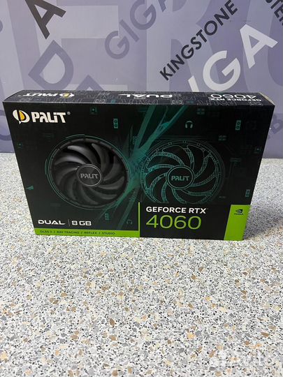 Новая видеокарта Palit GeForce RTX4060 dual 8Gb