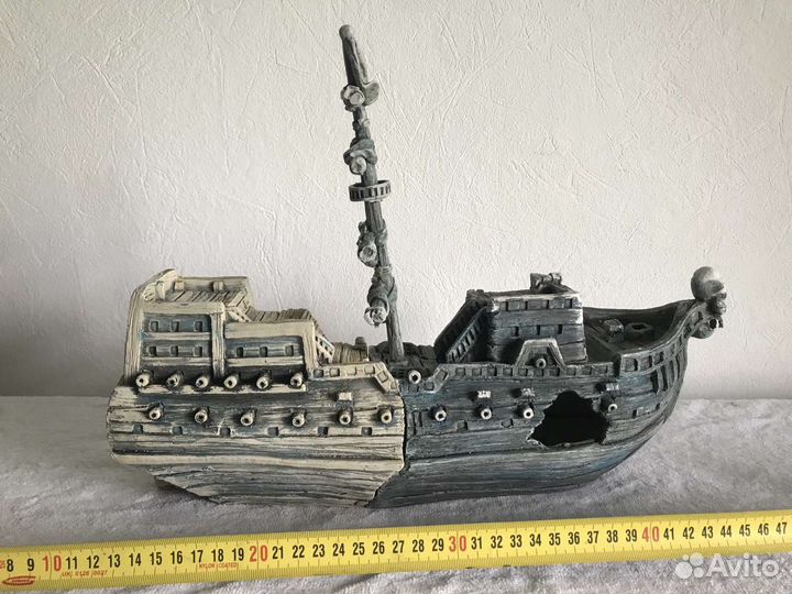 Декорации для аквариума корабль