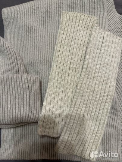 Комплект шапка, шарф, митенки