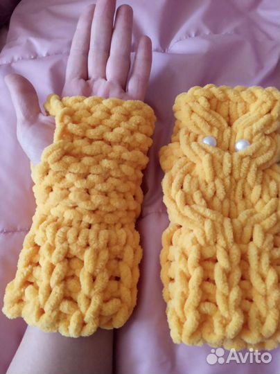 Плюшевые митенки