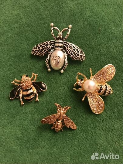 Gucci брошь пчела