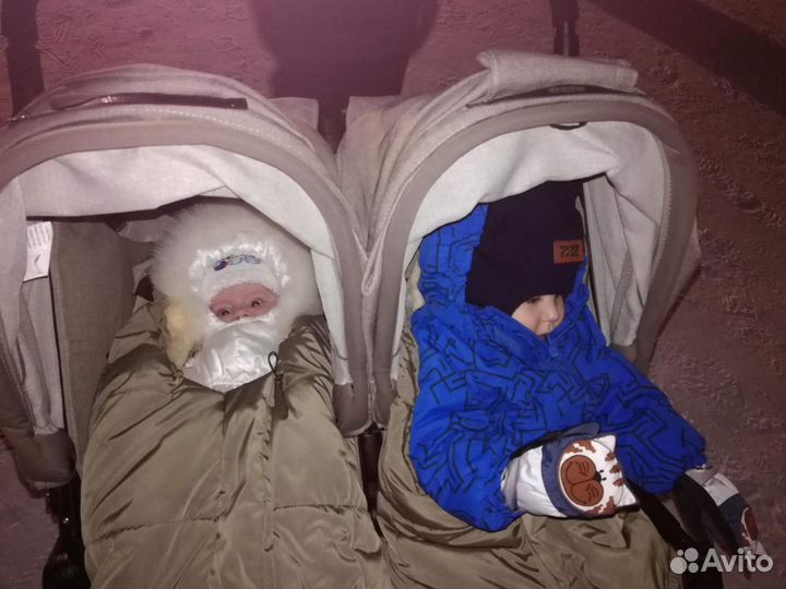 Итальянская коляска для двойни/ погодок