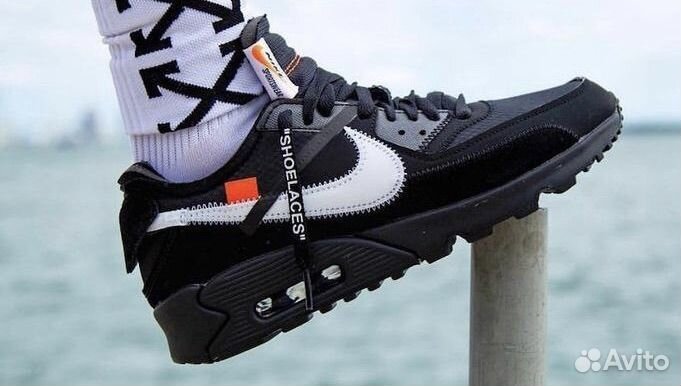 Кроссовки Nike Air Max 90 Off White Black Soul